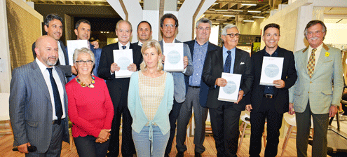 Un'immagine della premiazione del 2014