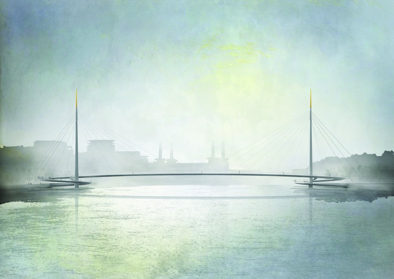 Il design minimalista del futuro ponte sul Tamigi firmato Bystrup e Robin Snell © Bystrup