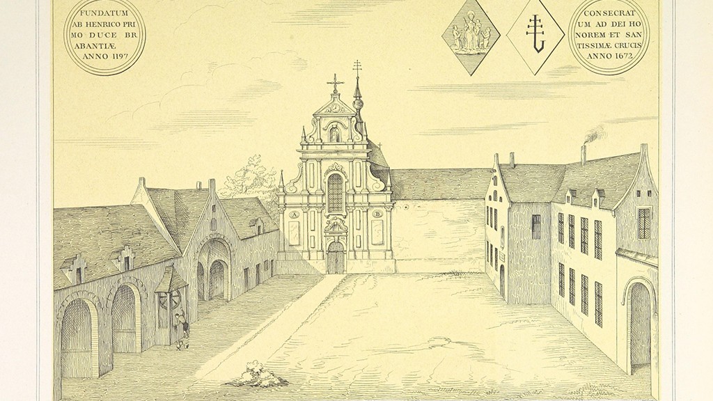 Illustrazione del chiostro del convento di Terbank, dal volume Louvain Monumental, ou description historique et artistique de tous les édifices civils et religieux de la dite ville - fonte: Flickr British Library