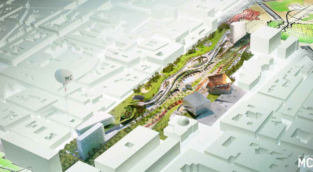 Il masterplan San Berillo a Catania, su progetto di Mario Cucinella e Andreas Kipar, tra i vincitori del Premio Urbanistica 2016 © Mca Architects