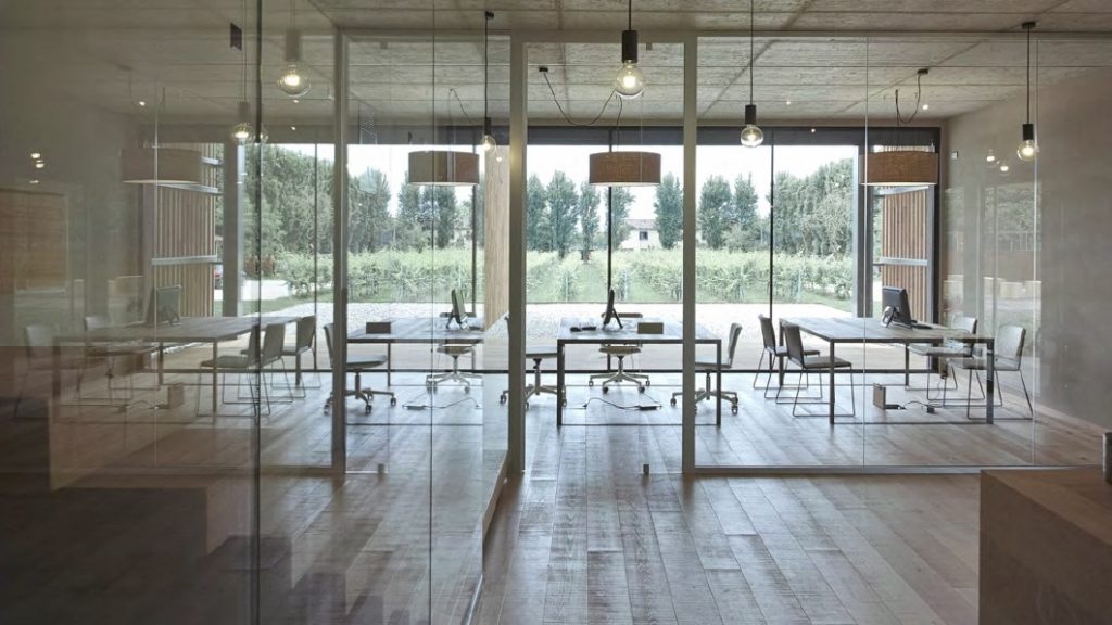Un particolare degli interni del nuovo edificio