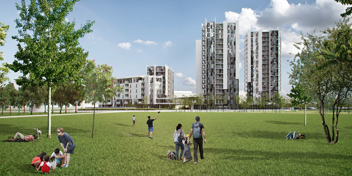 Social housing Orizzonti di Cielo a Milano, tra via Novate e via Calizzano, progettato da ITIstudio