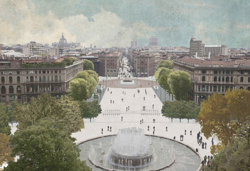 Concorso su piazza castello a milano: il progetto vincitore e le ... Progetti di architettura del paesaggio