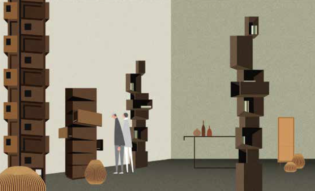 The Column Bookcases - © Samuel Chan