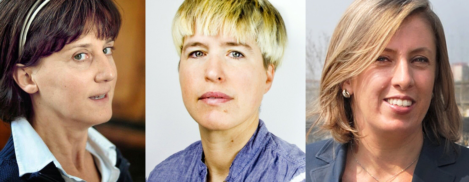 Da sinistra: Silvia Vitali, Francesca Perani e Mariacristina Brembilla, le prime tre "architette" d'Italia