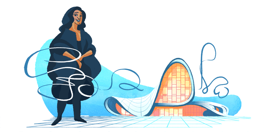 Il Doodle dedicato a Zaha Hadid