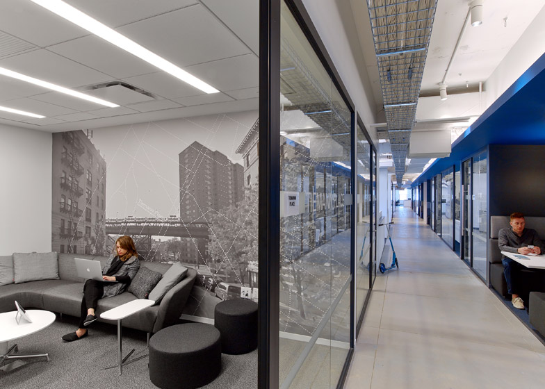 LinkedIn New York, le sale riunioni mostrano le foto di New York © Eric Laignel