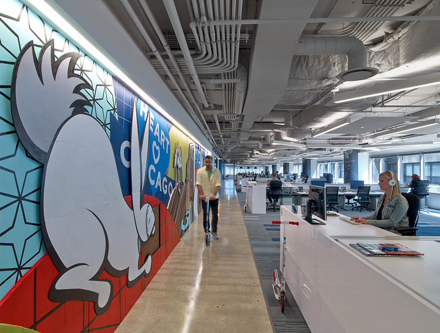 LinkedIn Chicago, gli uffici open space