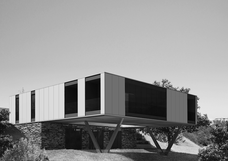 Villa CH-O nel paesaggio rurale dell'Umbria © LAD - Laboratorio di Architettura e Design