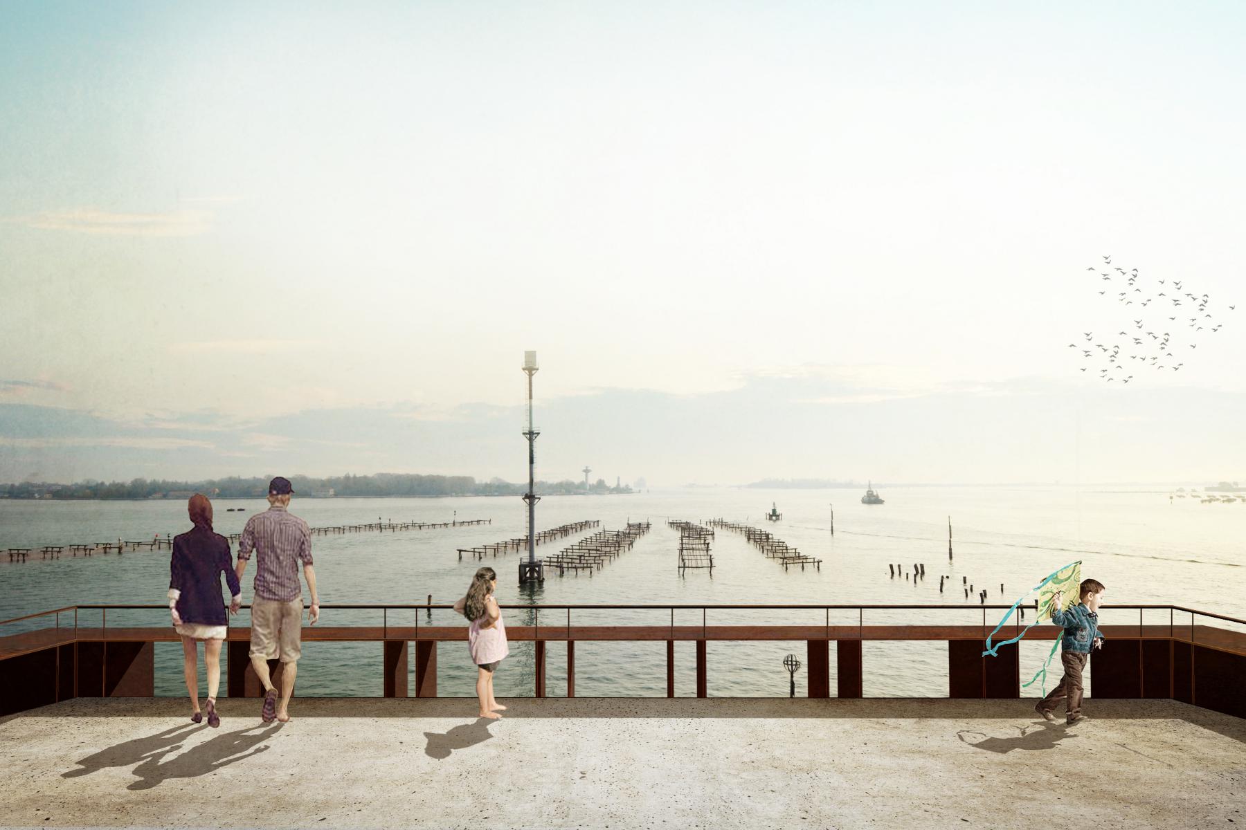 Vista dalla terrazza sul tetto dell’edificio © LAD