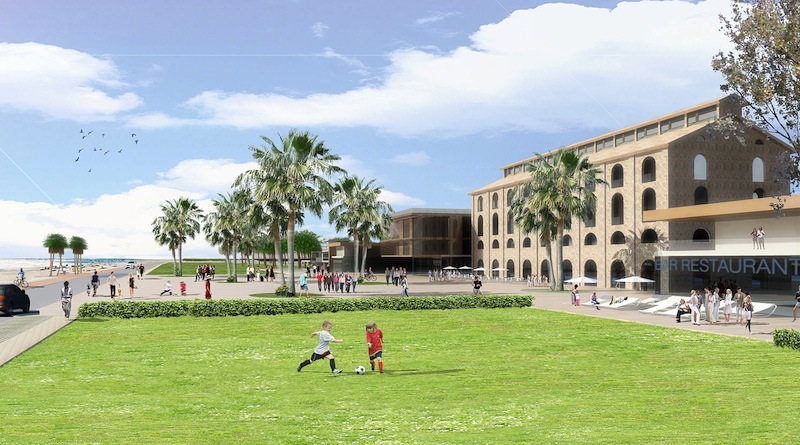 Rendering del recupero dell'area ex Fim a Porto Sant'Elpidio