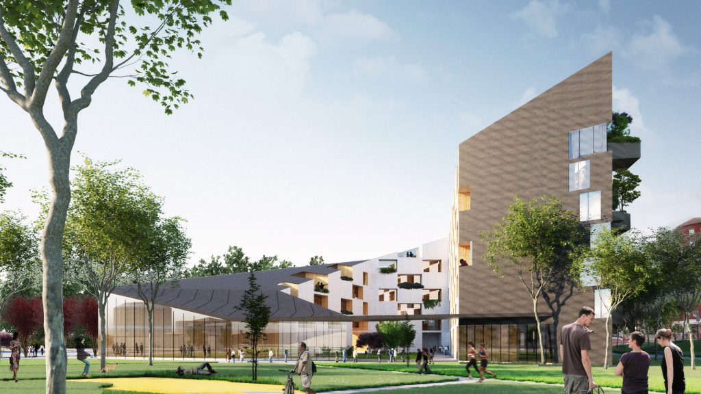 Corte Verde - San Cristoforo - Stefano Boeri Architetti - Arassociati - Vista dello spazio verde pubblico