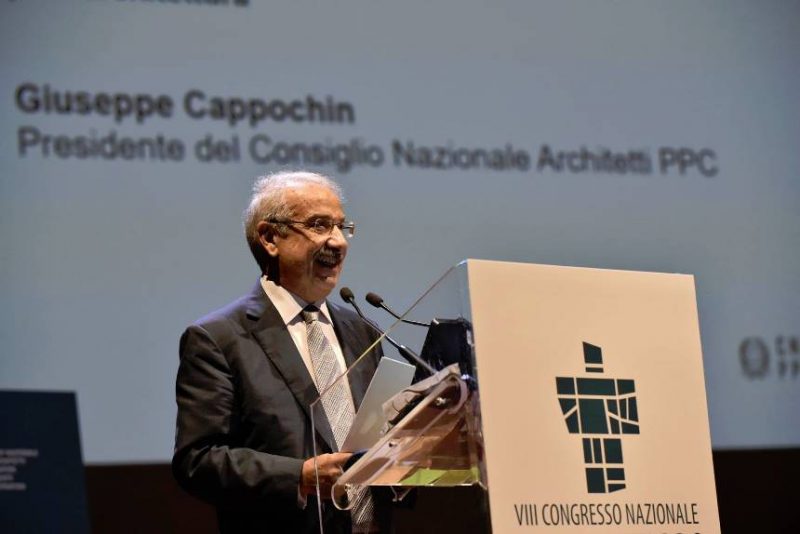 Giuseppe Cappochin, presidente CNAPPC inaugura l'VIII Congresso Nazionale degli Architetti
