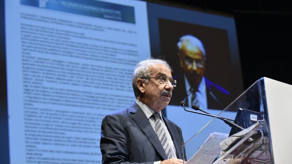 Giuseppe Cappochin durante ilCongresso nazionale di Architettura