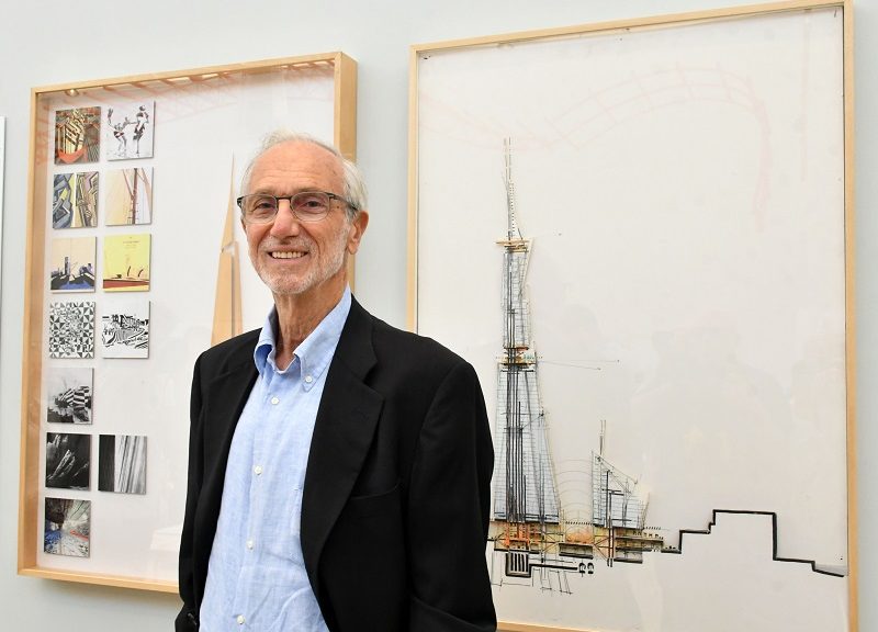 Renzo Piano. Credit: Photo by Nils Jorgensen/REX/Shutterstock
Renzo Piano with The Shard concept illustrations
'The Art of Making Buildings' photocall, Royal Academy of Arts, London, UK - 12 Sep 2018
Internationally renowned Architect and Honorary Royal Academician Renzo Piano opens a new exhibition of his work, the first comprehensive survey of Piano's career held in London since 1989, and offers an overview of the architect's practice through 16 of his most significant projects, include Centre Pompidou, Paris, The Shard, London and Whitney Museum of American Art, New York, at Royal Academy of Arts