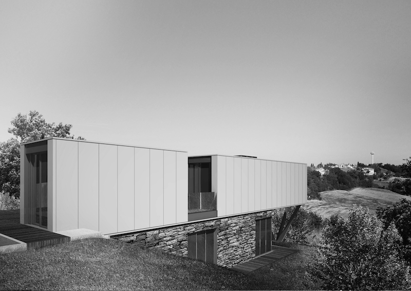 Villa CH-S nel paesaggio rurale dell'Umbria © LAD - Laboratorio di Architettura e Design